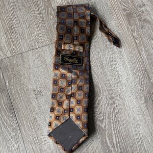 Versalles Brown and Blue Patterned Tie